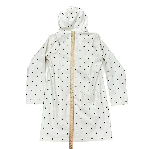 Joules Women's EU size XS White Polka Dot Hooded Raincoat Casual Spring - Picture 4 of 12
